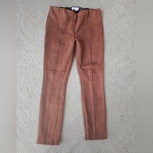Anthropologie Brown Suede Leggings